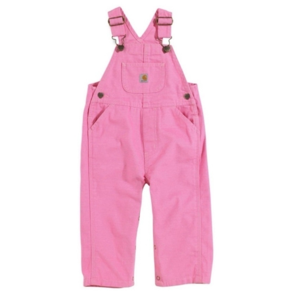 Carhartt Infant Canvas Pink Overalls 9M or 12M NEW
